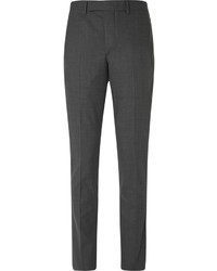 Officine Generale Grey Slim Fit Wool Flannel Travel Suit Trousers