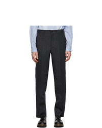 Comme des Garcons Homme Deux Grey Wool Yarn Dyed Trousers
