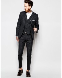 Heart Dagger Houndstooth Suit Pants In Super Skinny Fit