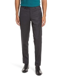 Ted Baker London Jerome Soft Fit Flat Stretch Wool Pants In Grey At Nordstrom