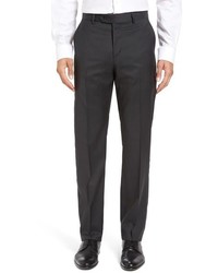 John W Nordstrom Flat Front Solid Wool Trousers