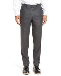 Ted Baker London Frobisher Flat Front Solid Wool Trousers