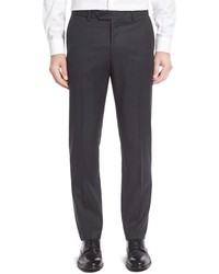 Monte Rosso Flat Front Check Wool Trousers