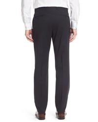 Monte Rosso Flat Front Solid Wool Trousers