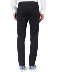 Burberry Prorsum Slim Fit Wool Blend Textured Jersey Trousers
