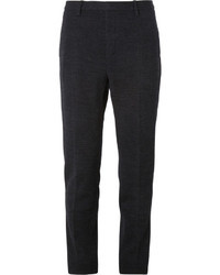 Burberry Prorsum Slim Fit Wool Blend Textured Jersey Trousers