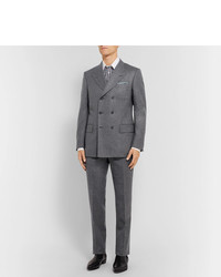 Kingsman Rocketman Grey Slim Fit Wool Flannel Suit Trousers