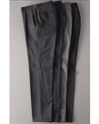 BOSS Sharp Flat Front Wool Trousers