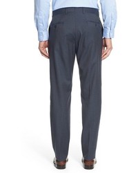 Nordstrom Shop Flat Front Check Wool Trousers