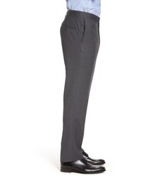 Nordstrom Shop Flat Front Solid Wool Suit Trousers