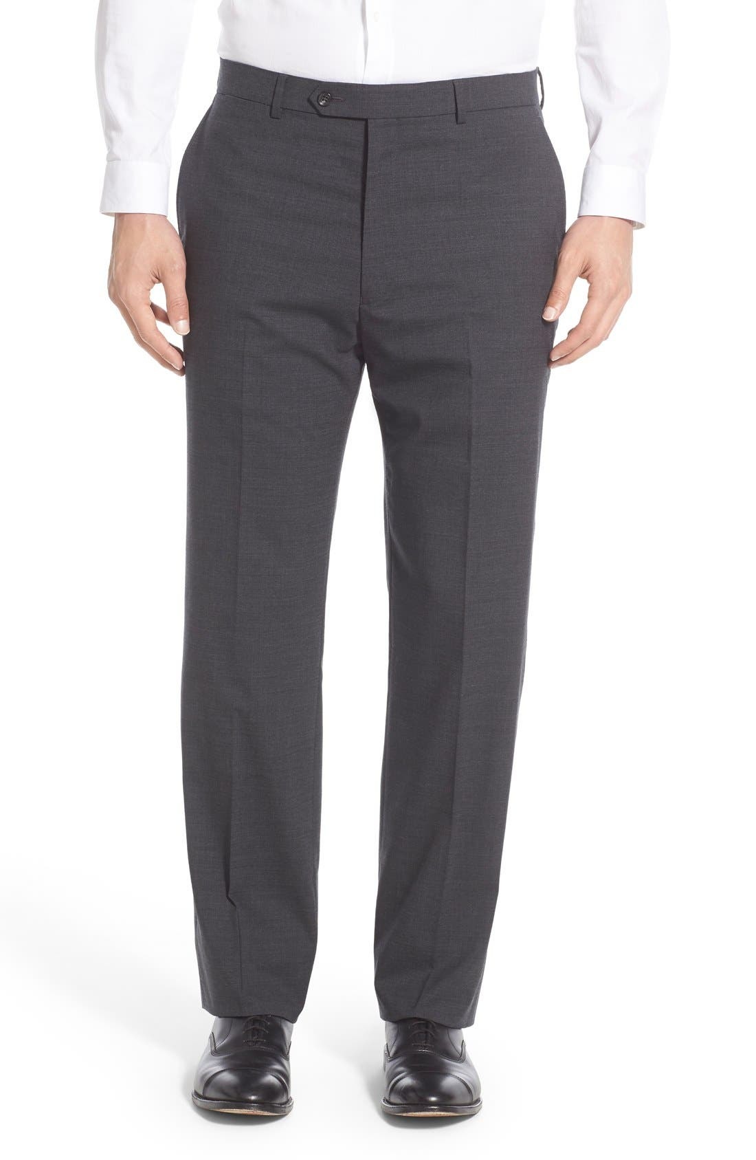 Hart Schaffner Marx Solid Stretch Wool Trousers, $125 | Nordstrom ...