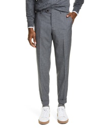 Brunello Cucinelli Solid Wool Trousers