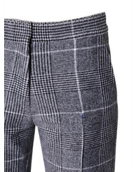 Calvin Klein Collection Plaid Wool Flared Trousers