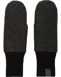 Y-3 Charcoal Wool Mittens