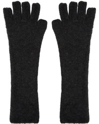 Isabel Benenato Grey Knit Gloves