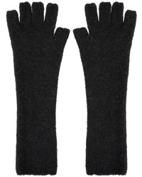 Isabel Benenato Grey Knit Gloves