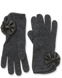 Open Sesame Glove With Bowcharcoal Black