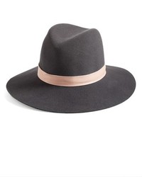 Janessa Leone Quartz Leather Trim Wool Hat
