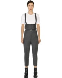 Charcoal Wool Overalls