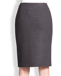 Fendi Fleece Wool Pencil Skirt
