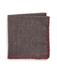 Charcoal Wool Pocket Square