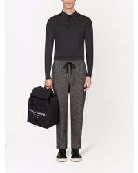 Dolce & Gabbana Long Sleeve Wool Polo Shirt