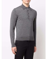Tom Ford Long Sleeve Wool Polo Shirt