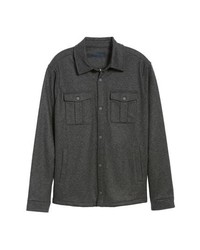 Charcoal Wool Shirt Jacket