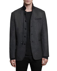 John Varvatos Waverly Burnout Zipperbutton Jacket