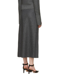 Calvin Klein Collection Grey Wool Hova Skirt