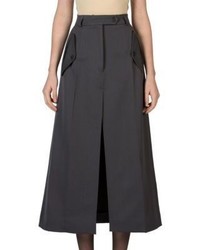 Nina Ricci Wool Whipcord Long Skirt