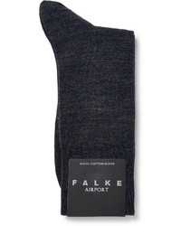Falke Airport Mlange Wool And Cotton Blend Socks