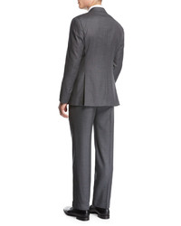 Giorgio Armani Birdseye Super 160s Wool Two Piece Suit Gray