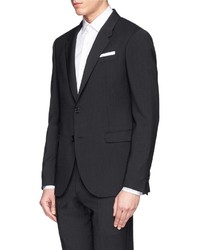 Nobrand Chalk Stripe Wool Blend Suit