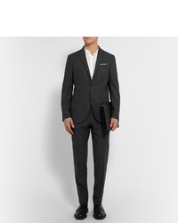 Boglioli Charcoal Dover Slim Fit Checked Wool Suit