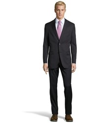 Tommy Hilfiger Charcoal Wool 2 Button Suit With Flat Front Pants