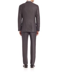 Isaia Charcoal Wool Suit