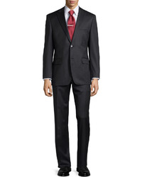 Hugo Boss Classic Fit Pasolinimovie Solid Wool Two Piece Suit Dark Gray