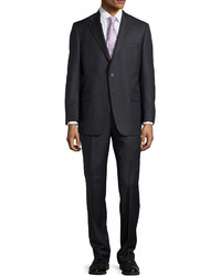 Hickey Freeman Classic Fit Two Button Two Piece Suit Charcoal