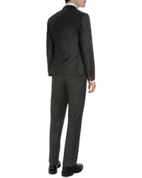 Thom Browne Classic Two Piece Wool Suit Dark Gray