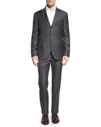 Brunello Cucinelli Four Season Super Wool Suit Dark Gray