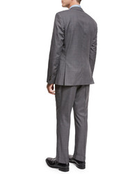 BOSS Fresco Wool Two Piece Travel Suit Gray