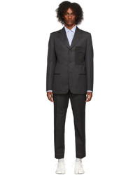 Maison Margiela Grey Wool Twill Memory Of Patch Suit