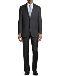 Hickey Freeman Lindsey Neat Two Piece Suit Charcoal