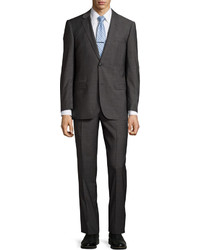 Neiman Marcus Modern Fit Two Piece Suit Charcoal