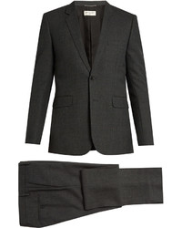 Saint Laurent Notch Lapel Single Breasted Wool Suit