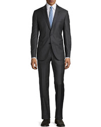 Neiman Marcus Slim Fit Solid Serge Two Piece Suit