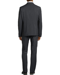 Just Cavalli Slim Fit Two Button Merino Wool Suit Dark Charcoal