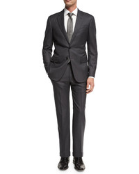 Giorgio Armani Soft Basic Wool Two Piece Suit Gray