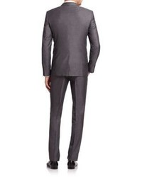 Burberry Two Button Wool Silk Suit